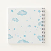Customizable Blue Dinosaur Sketchbook ノートブック (裏面)