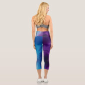 Customizable Blue Purple High Waisted Capris カプリレギンス (裏面)