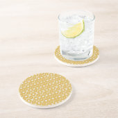 Customizable Boho Mustard Diamonds coasters コースター (側面)