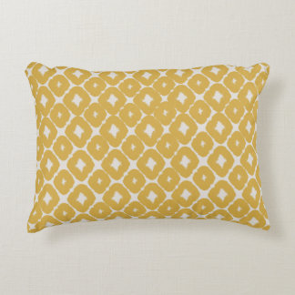 Customizable Boho Mustard Diamonds Cushion アクセントクッション
