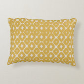 Customizable Boho Mustard Diamonds Cushion アクセントクッション (裏面)