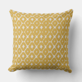 Customizable Boho Mustard Diamonds Cushion クッション