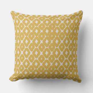 Customizable Boho Mustard Diamonds Cushion クッション