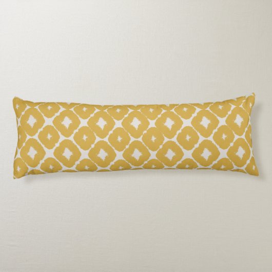 Customizable Boho Mustard Diamonds Cushion ボディピロー (裏面)