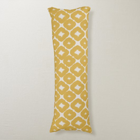 Customizable Boho Mustard Diamonds Cushion ボディピロー (正面縦)