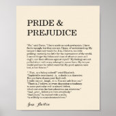Customizable Book Quote Jane Austen ポスター (正面)