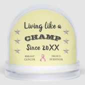 Customizable Breast Cancer Survivor silver stars (正面)