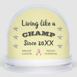 Customizable Breast Cancer Survivor silver stars