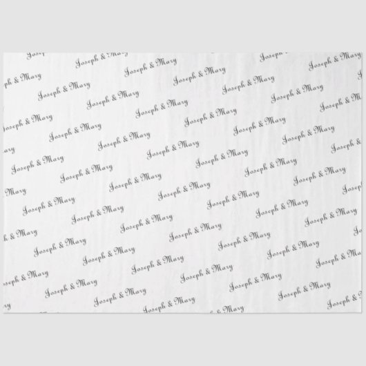 Customizable Bride And Groom's Name Wedding  薄葉紙 (正面)