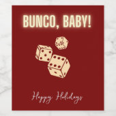 Customizable Bunco Holiday Wine Labels. ワインラベル (シングルラベル)