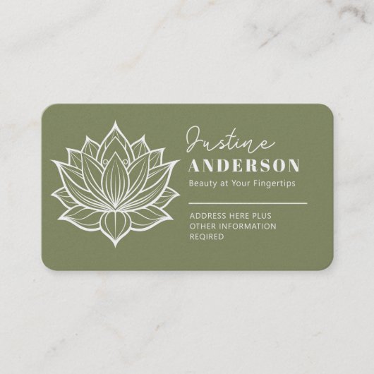 Customizable Business Card –Beauticians & Skincare 名刺 (正面)