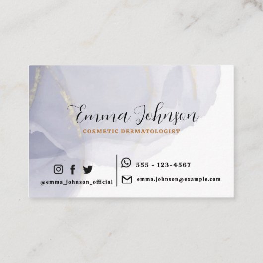 Customizable business card, feminine business card 名刺 (裏面)