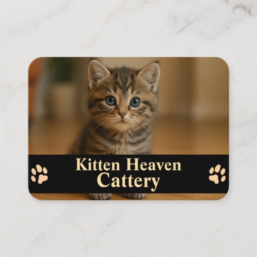 Customizable Business Card for Cattery  名刺 (正面)