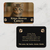 Customizable Business Card for Cattery  名刺 (正面/裏面)
