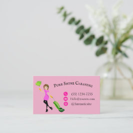 "Customizable Business Card - Pure Shine Cleaning" 名刺
