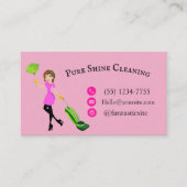 "Customizable Business Card - Pure Shine Cleaning" 名刺 (正面)