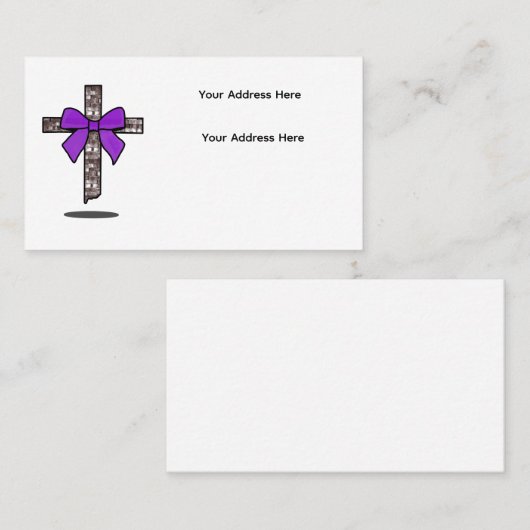 Customizable Business Card w/ Floating Cross 名刺 (正面/裏面)