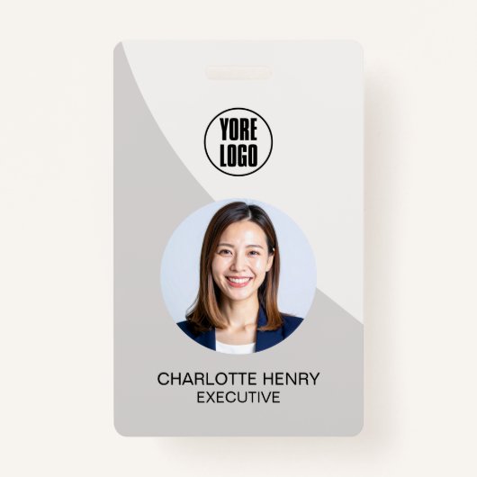 Customizable Business ID Card | Minimal Employee  バッジ (正面)