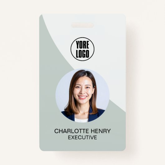 Customizable Business ID Card | Minimal Employee  バッジ (正面)