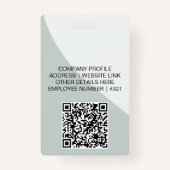 Customizable Business ID Card | Minimal Employee  バッジ (裏面)