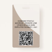 Customizable Business ID Card | Minimal Employee  バッジ (裏面)