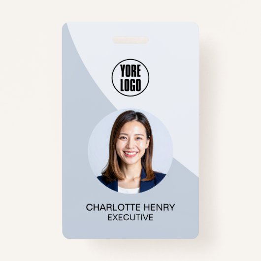 Customizable Business ID Card | Minimal Employee  バッジ (正面)