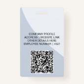 Customizable Business ID Card | Minimal Employee  バッジ (裏面)