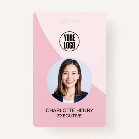 Customizable Business ID Card | Minimal Employee  バッジ (正面)