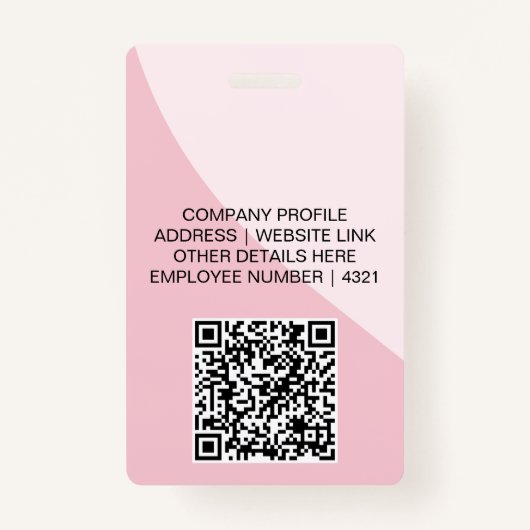 Customizable Business ID Card | Minimal Employee  バッジ (裏面)