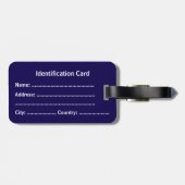Customizable Business ID Tag ラゲッジタグ (裏面横)