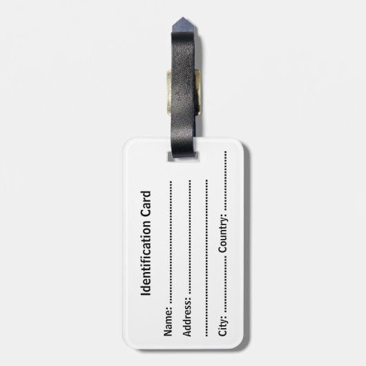 Customizable Business ID Tag ラゲッジタグ (裏面縦)