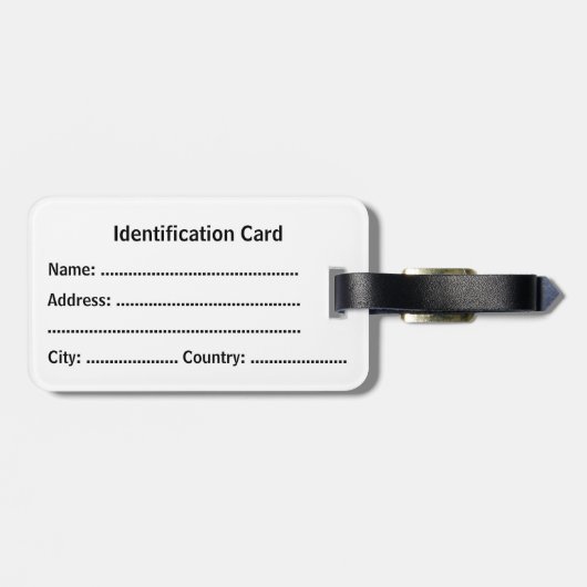 Customizable Business ID Tag ラゲッジタグ (裏面横)
