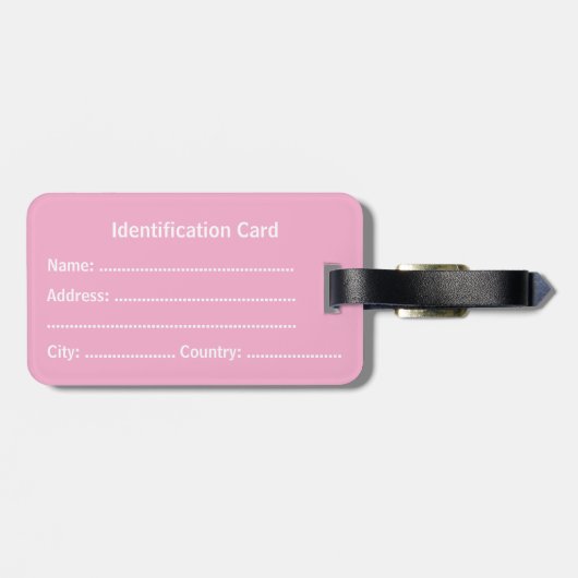 Customizable Business ID Tag ラゲッジタグ (裏面横)
