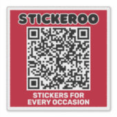 Customizable Business Promotion QR Code Car Decal シール (正面)