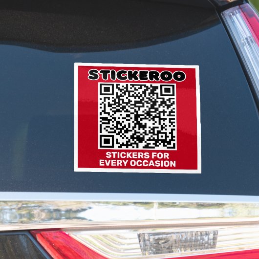 Customizable Business Promotion QR Code Car Decal シール