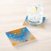 Customizable Buzzworthy Blend Glass Coasters ガラスコースター (アングル)
