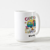 Customizable Camper "Camping is Happy Place" コーヒーマグカップ (正面右)