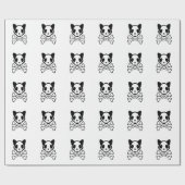 Customizable Cat Skull and Crossbones ラッピングペーパー (フラット)