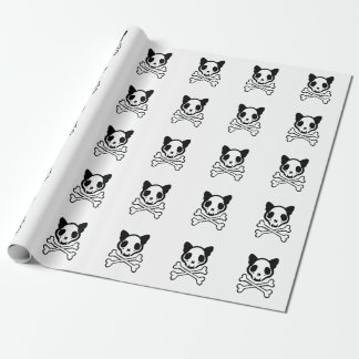 Customizable Cat Skull and Crossbones ラッピングペーパー