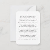 Customizable Celebration of Life Card with Photo ノートカード (裏面)
