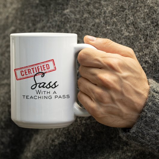 Customizable Certified Sass with a teaching pass コーヒーマグカップ