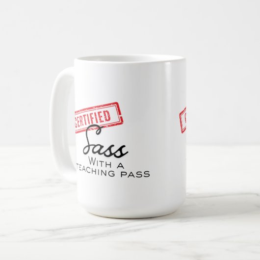 Customizable Certified Sass with a teaching pass コーヒーマグカップ (正面左)