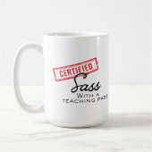 Customizable Certified Sass with a teaching pass コーヒーマグカップ (左)
