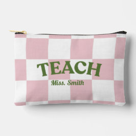 Customizable Checkered Teach Pouch アクセサリーポーチ