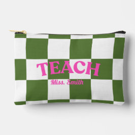 Customizable Checkered Teach Pouch アクセサリーポーチ