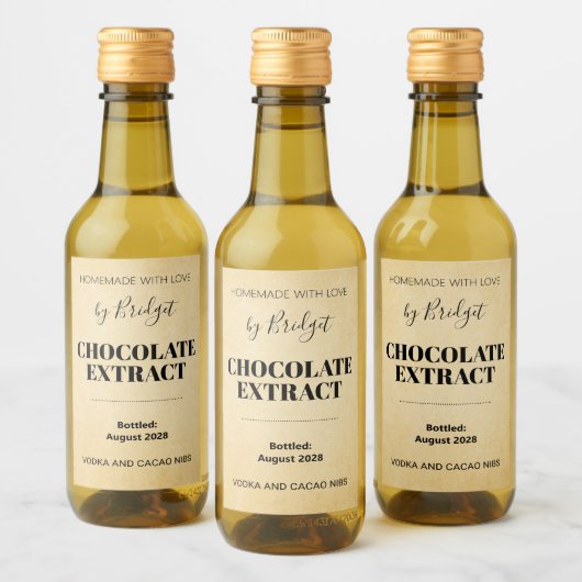 Customizable Chocolate Extract Label ワインラベル (ボトル)