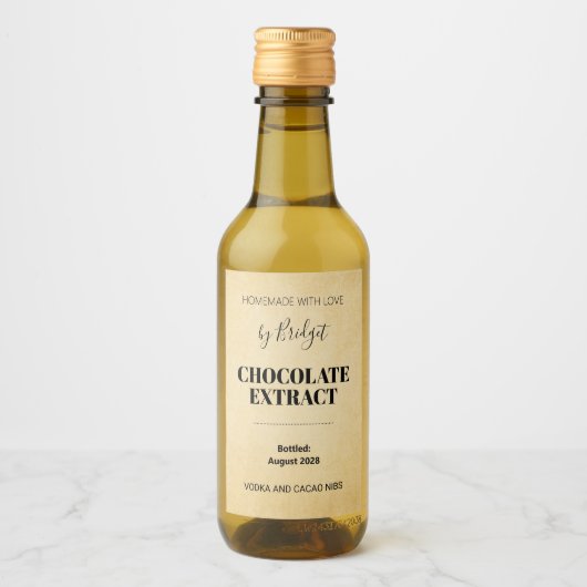 Customizable Chocolate Extract Label ワインラベル (正面)