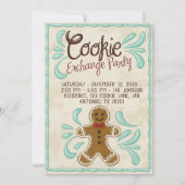 Customizable Christmas Cookie Exchange Party  招待状 (正面)