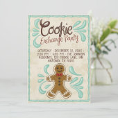 Customizable Christmas Cookie Exchange Party  招待状 (スタンド正面)