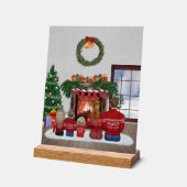 Customizable Christmas Family Portrait Gift アクリルサイン (傾斜)
